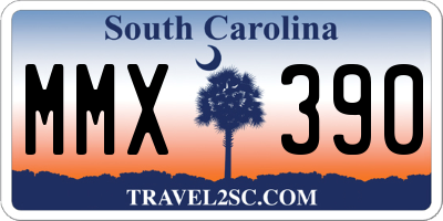 SC license plate MMX390