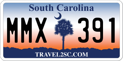 SC license plate MMX391