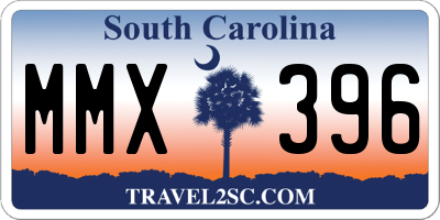 SC license plate MMX396