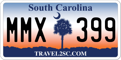 SC license plate MMX399
