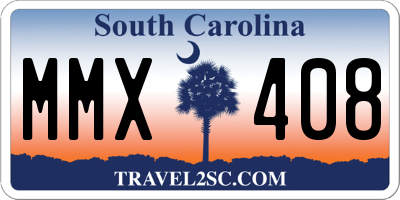 SC license plate MMX408