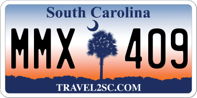 SC license plate MMX409