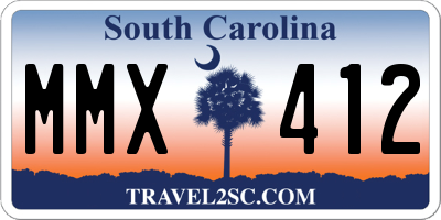 SC license plate MMX412