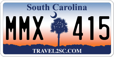 SC license plate MMX415