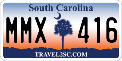 SC license plate MMX416
