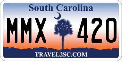 SC license plate MMX420