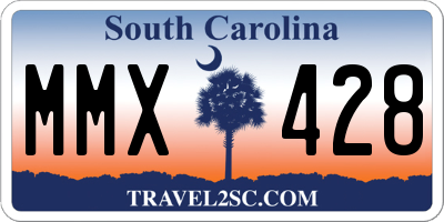 SC license plate MMX428