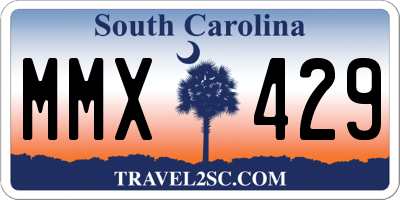 SC license plate MMX429