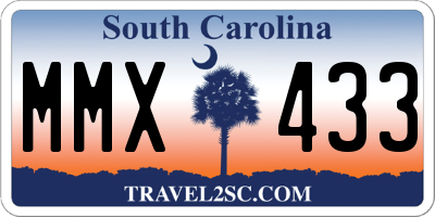 SC license plate MMX433