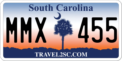 SC license plate MMX455