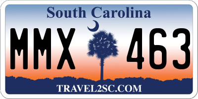 SC license plate MMX463