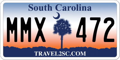 SC license plate MMX472