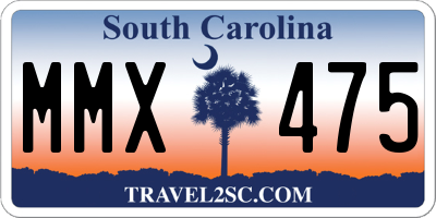 SC license plate MMX475