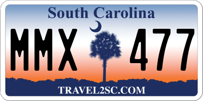 SC license plate MMX477