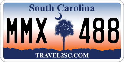 SC license plate MMX488