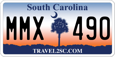 SC license plate MMX490