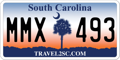 SC license plate MMX493