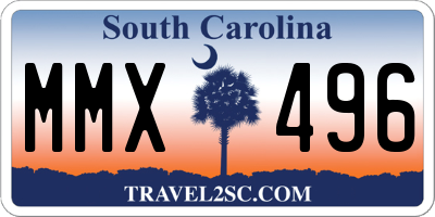 SC license plate MMX496