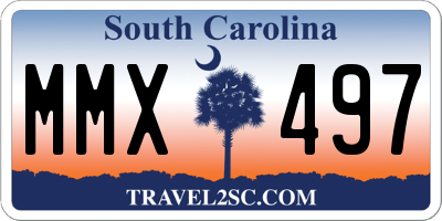 SC license plate MMX497