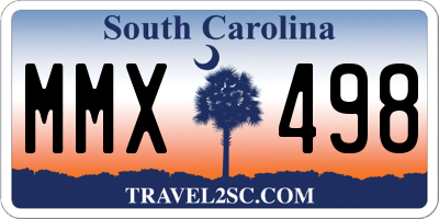 SC license plate MMX498