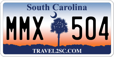 SC license plate MMX504