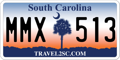 SC license plate MMX513