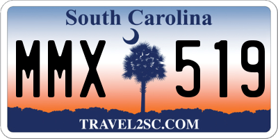 SC license plate MMX519