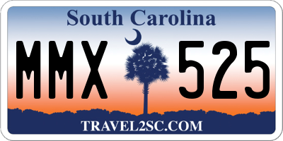 SC license plate MMX525