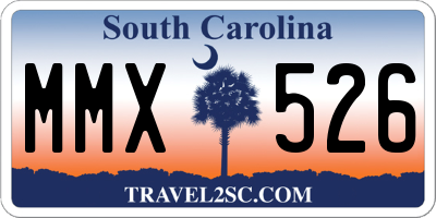 SC license plate MMX526