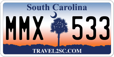 SC license plate MMX533