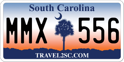 SC license plate MMX556