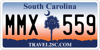 SC license plate MMX559