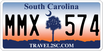 SC license plate MMX574