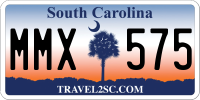 SC license plate MMX575