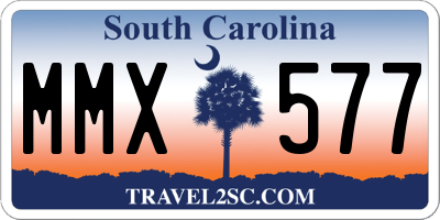 SC license plate MMX577