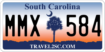 SC license plate MMX584