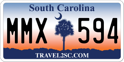 SC license plate MMX594