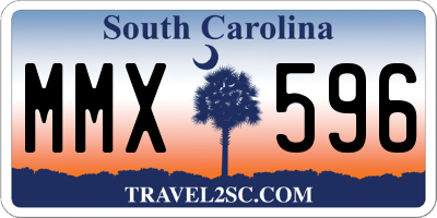 SC license plate MMX596