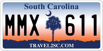 SC license plate MMX611
