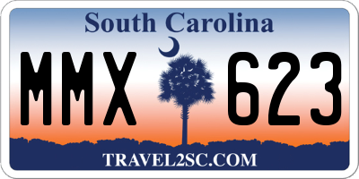 SC license plate MMX623