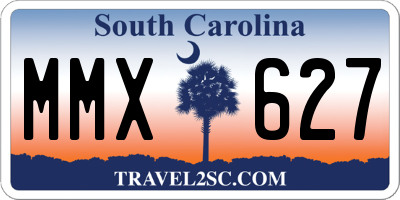 SC license plate MMX627