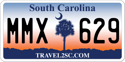 SC license plate MMX629