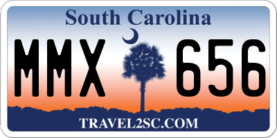 SC license plate MMX656