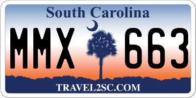 SC license plate MMX663