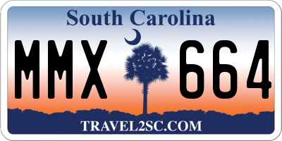SC license plate MMX664