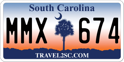 SC license plate MMX674