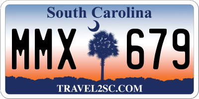 SC license plate MMX679