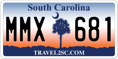 SC license plate MMX681