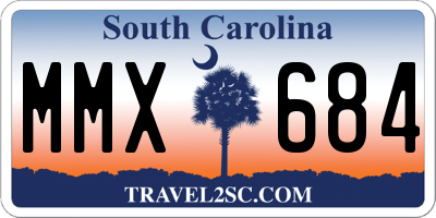 SC license plate MMX684