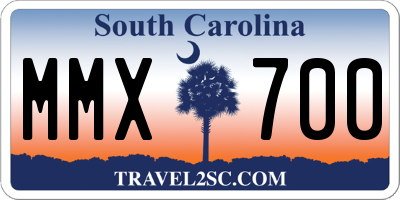 SC license plate MMX700